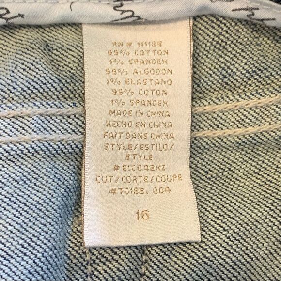 Baby Phat Gold Label Distressed High Rise Waist Denim Jeans SIZE 16 - Picture 7 of 10